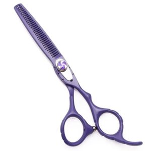 Ciseaux amincissants en acier inoxydable enduits de couleur fantaisie pour salon de coiffure - Product Image 1