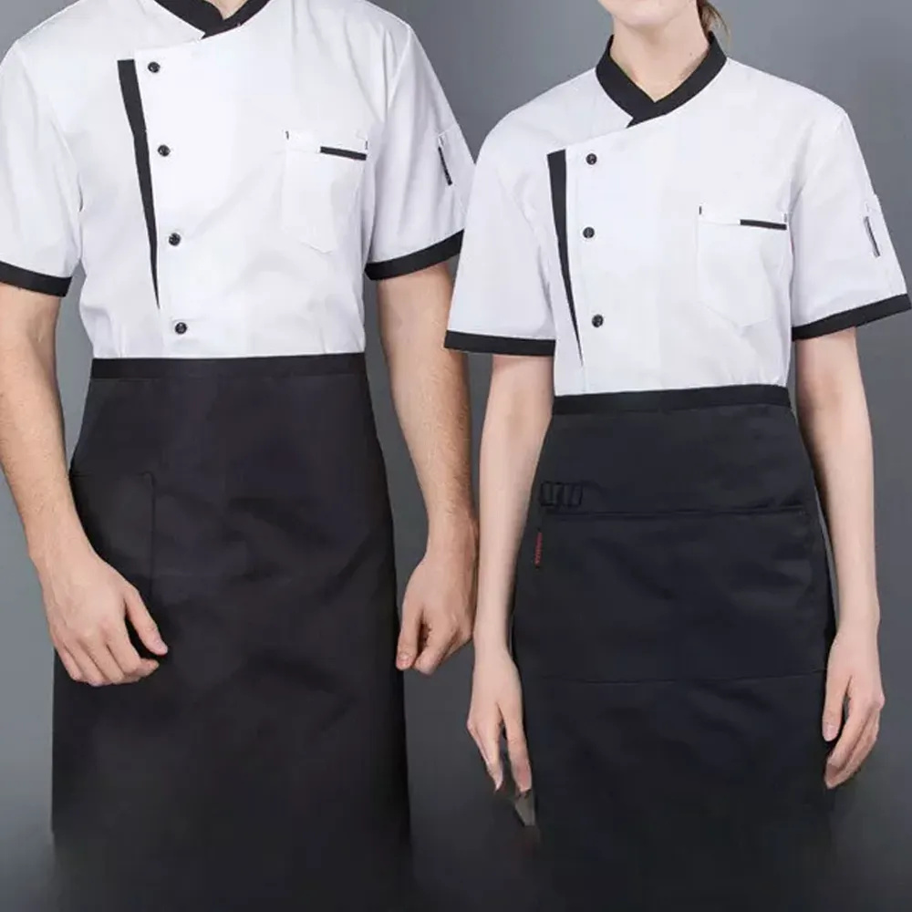 Veste de chef unisexe pour hommes: vêtements de travail de cuisine de restaurant de qualité supérieure pour cuisiniers et boulangers-haut d'uniforme professionnel
