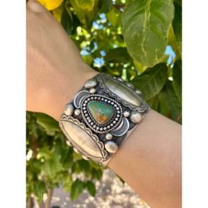Alex Sanchez Royston Fashion <b>Cuff</b> <b>Bracelet</b> in Turquoise & Sterling <b>Silver</b> - Product Image 2
