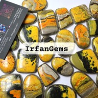 Nouvel Arrivage Jaspe Abeille, Cabochon rainuré en laiton avec sertissage, Pierre précieuse en vrac aux vertus curatives exceptionnelles pour la fabrication de bijoux