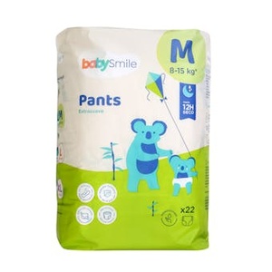 เบบี้สไมล์ แพ้นท์ ผ้าอ้อมเด็ก ไซส์ M (8-15 กก.) เบบี้สไมล์ 22 ชิ้น - Product Image 1