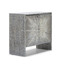 Meuble décoratif en nacre fait main avec incrustations de coquillages, mobilier moderne pour salon, origine Vietnam, emballé pour l'expédition