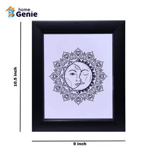 Accueil GENIE Vastu Sun Eclipse Wall Art Frame Boho Astronomy & Astrology Symbole pour l'équilibre, l'énergie et l'harmonie (sans verre) - Product Image 2