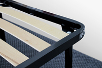 Lit plateforme en bois massif Evergreenweb, design minimaliste écologique, pieds amovibles renforcés en acier, taille Queen/King, fabriqué en Italie