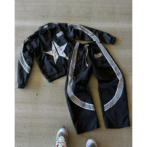 เสื้อแจ็คเก็ตมีฮู้ดสำหรับผู้ชาย, ชุดสั้นผ้าแคนวาสกันลมเสื้อวอร์มคอตั้งโลโก้ด้านหน้าสำหรับฤดูหนาวตามสั่ง - Product Image 4