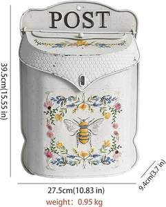 Boîte aux lettres en métal durable et antirouille avec serrure sécurisée pour la réception de documents postaux, taille et couleur personnalisables, appartement - Product Image 4