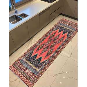 Navy Blue Rug, Classic Pattern Rug, Printed Rug for Living Room,Nonwoven Thin Rug - Product Image 2