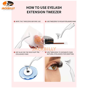 Pince à épiler pour extensions de cils de qualité supérieure, à pointe fine, en acier inoxydable, personnalisable, pour usage professionnel – Nouveauté très demandée - Product Image 6
