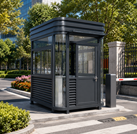 Caseta de Seguridad Exterior de Estilo Europeo Moderno, Cabina de Servicio Portátil de Acero para Estacionamientos y Comunidades