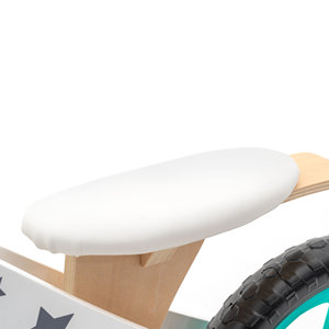 ROBINCOOL Vélo d'équilibre en bois sans pédales pour enfants, réglable sur 3 hauteurs, vert - Product Image 3