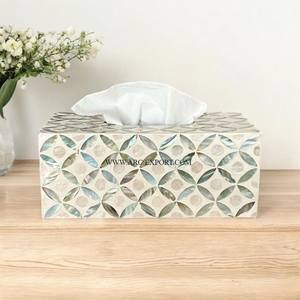 Porte-papier de soie décoratif de table le plus vendu à la main et boîte forme personnalisée nouvelle boîte de distributeur de mouchoirs de cuisine élégante - Product Image 3