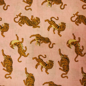 Rajasthani ผ้ายืดพิมพ์ลายเสือ, ผ้ายืดแบบดิจิตอลแบบอินเตอร์ล็อคสำหรับเสื้อผ้าสูทกระเป๋าเส้นด้ายสำหรับผู้ชายผู้หญิงเด็กผู้หญิง - Product Image 1