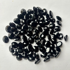 Direct Inde Fabricant Sami Gems Hub Fait À La Main Naturel Spinelle Noir À Facettes Coupe Ovale Poli Brun Pierre Précieuse En Vrac - Product Image 3
