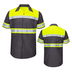 Wholesale Men's Reflective Windproof Polyester Shirt ANSI/ISEA 107 Certified High Visibility Workwear Breathable Quick Dry - Product Image 1