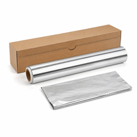 Rouleau de papier aluminium souple Bido 15 microns 45 cm x 15 m, jetable, qualité alimentaire, pour emballage alimentaire