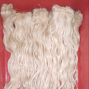 Pelo humano indio de la mejor calidad, cabello rubio 613 Pelo humano suave y liso - Product Image 1