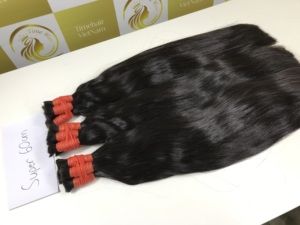 60cm couleur naturelle extrémité épaisse cuticule alignée 100% Vietnam Extensions de cheveux humains haute qualité russe en vrac cheveux cheveux naturels - Product Image 2