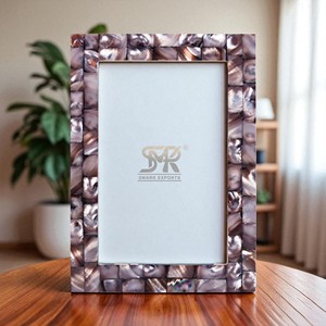 Cadre photo décoratif haut de gamme en incrustation d'os fait main pour offrir en cadeau, décoration de salon, intérieurs modernes - Product Image 3