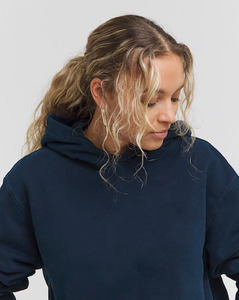 Prix usine marine femmes goutte épaule essentielle classique à capuche Anti-rides et respirant personnalisé sweats à capuche vierges pour les femmes - Product Image 3