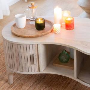 Table basse en bois de manguier massif moderne et luxueuse, minimaliste, sophistiquée, 40 cm de haut, 100 cm de large, meubles écologiques pour la vie quotidienne - Product Image 3