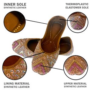 Khussa léger pour femmes, nouveau style Punjabi Khussa pour mariage, décontracté et extérieur, mode d'hiver avec doublure en maille imprimée - Product Image 6