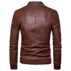 Veste en cuir pour homme, vente chaude, nouvelle mode, veste en cuir pour homme, veste en cuir coupe-vent - Product Image 3