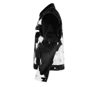 Veste en cuir de vachette pour homme, hiver, logo sur le devant, écologique, respirante, décontractée, pour les voyages et les activités de plein air - Product Image 3