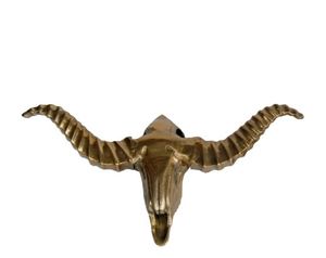 Statue de tête de cerf à longue corne en aluminium de haute qualité avec Sculpture de tête de cerf finie Antique en laiton pour la décoration murale et la décoration de la maison - Product Image 4