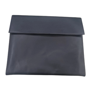 Funda para portátil de piel auténtica 100% nueva y elegante al por mayor, color negro con varios compartimentos, logotipo personalizado, unisex - Product Image 1