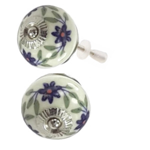 Fleurs faites à la main en céramique tiroir d'armoire boutons de porte inde poignée et poignées [CK 234] - Product Image 2