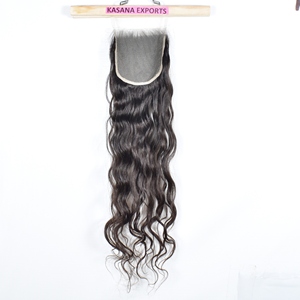 Extensions de cheveux humains vierges vietnamiennes 5*5, sans traitement, cuticules alignées, couleur naturelle noire, pour femmes, double trame à la machine - Product Image 3