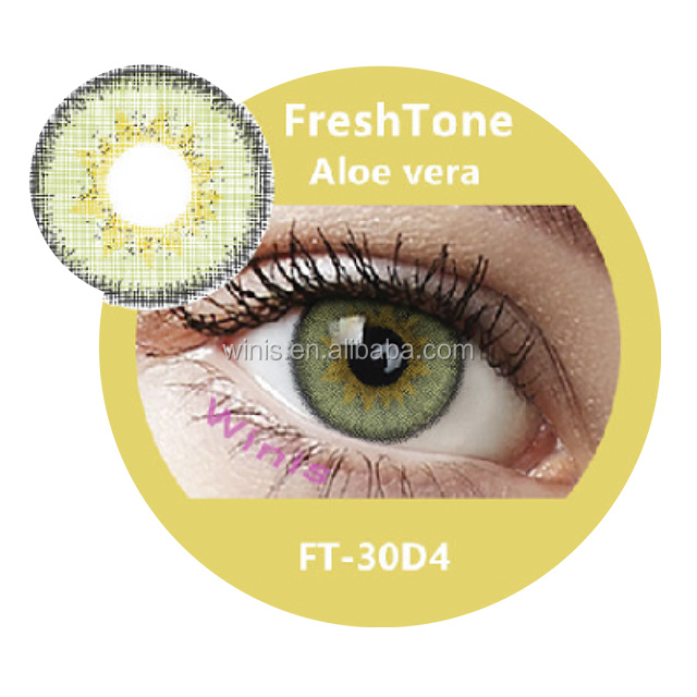 3 тона, лучший подарок Freshtone Diva Aloe vera, Hazel, Brown, контактные линзы, мягкие косметические цветные контактные линзы для глаз