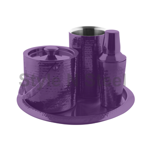 Ensemble d'outils de barre en acier inoxydable de conception nervurée professionnelle de 4 pièces pour les barmans Outils de barre en métal noir - Product Image 1