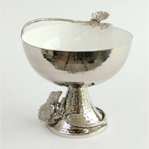 Bol décoratif en argent de qualité supérieure, centre de table de luxe, artisanal, moderne, pour la salle à manger et l'espace de vie - Product Image 1