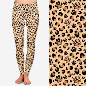 กางเกงขาสั้นเอวสูงแฟชั่นผู้หญิงพิมพ์ลายสำหรับฤดูใบไม้ร่วงและฤดูหนาวกางเกงระบายอากาศ - Product Image 4