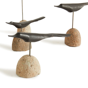 Ensemble de 5 sculptures d'oiseaux avec revêtement noir pour décoration intérieure Utilisation de table Design Premium de haute qualité pour décoration intérieure - Product Image 2