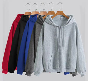Drop shoulder Women Fleece Zip Up Hoodies Running Sports Sweatshirts Fashion Female Classic Casual Zipper hoodies - Product Image 1