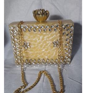 Caja organizadora de joyas de madera clásica con hermosos detalles de incrustaciones de hueso para almacenamiento de moda y presentación de regalo Ideal DE LA India - Product Image 4