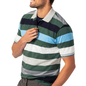 Dernier modèle de polo pour homme avec matériel personnalisé T-shirt décontracté Streetwear Slim Fit Polo d'été pour homme - Product Image 4