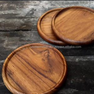 Handmade Wooden <b>Coasters</b> Personalized Classic Style Natural Wood <b>Drink</b> <b>Coasters</b> for Home Kitchen Office Tabletop Decoration Use - Product Image 1