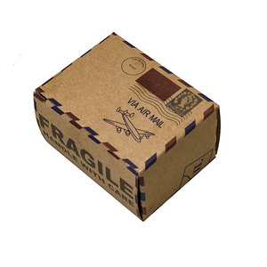 Boîte à bonbons en papier kraft vieux papier avion courrier cadeau boîte à chocolat terre boussole boîte d'emballage pour voyage mariage - Product Image 1
