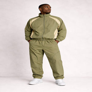 Men Custom Sports Tracksuit Set Hooded Full Zip Athletic Training <b>Suit</b> OEM Wholesale Sportswear Manufacture Nylon Tracksuit Men - Product Image 1