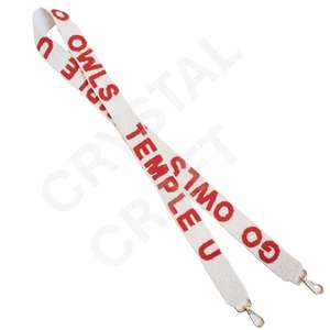 Custom Shape And Design Beaded <b>Purse</b> Strap Customized <b>White</b> Gold Seed Bead Bag Straps Customized Beaded Strap for Bags - Product Image 1