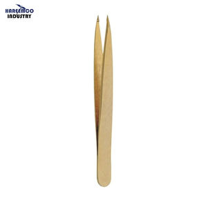 Pinzas para Pestañas Profesionales de Acero Inoxidable con Punta Puntiaguda al por Mayor, Pinzas para Cejas con Logotipo Privado - Product Image 1