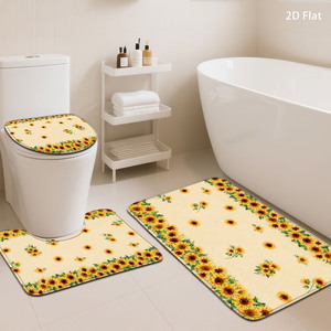 Custom Printed Bath <b>Mat</b> <b>Bathroom</b> Rug <b>Set</b> for <b>Bathroom</b> Non-Slip Shower Curtain Bath <b>Mat</b> - Product Image 6