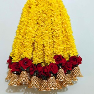 พวงมาลากระดิ่งรูปดอกกุหลาบดอกมะลิสำหรับงานแต่งงานอินเดียตกแต่งลายดอกไม้สำหรับพวงมาลางานแต่งงานของ Diwali Holi - Product Image 6