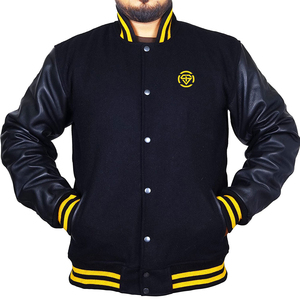 Venta caliente personalizado estilo fresco chaquetas universitarias de invierno Venta caliente chaqueta de lujo de manga de cuero chaquetas universitarias para hombres - Product Image 1