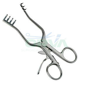 Weitlaner เครื่องดึงรั้งเครื่องมือคุณภาพสูงสำหรับผ่าตัดสัตวแพทย์แบบง่าม4.5โลโก้ที่กำหนดเอง - Product Image 1