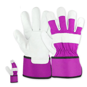 Guantes de trabajo de aparejo de cuero de vaca de alta calidad transpirable mejor precio buen Material diseño profesional guantes de trabajo de seguridad - Product Image 6