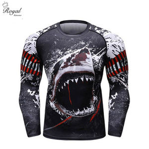 Personnalisé Hommes Grande Taille Rash Guard Chemise UPF 50 + Manches Longues Surf Maillots De Bain MMA BJJ Jiu Jitsu Rashguard Top - Product Image 2